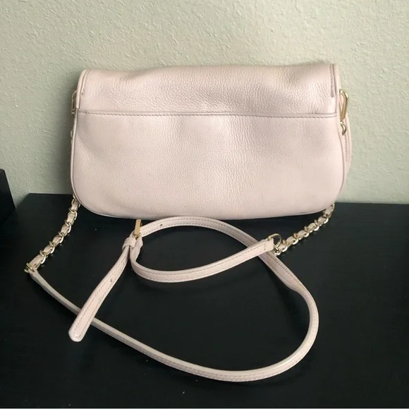 Tory Burch Britten Pale Pink Leather Crossbody Clutch Bag - Picture 3 of 15